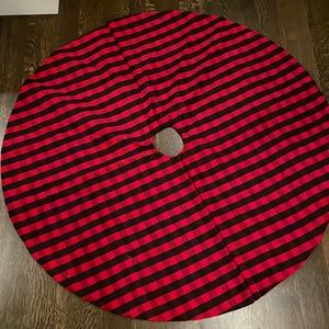 EDLDECCO 48 Inches Christmas Tree Skirt Red and Black Plaid Buffalo Check